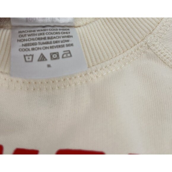 New Hanna Andersson Valentines Graphic Sweatshirt French Terry Ecru Girls Size 4 - Picture 9 of 11